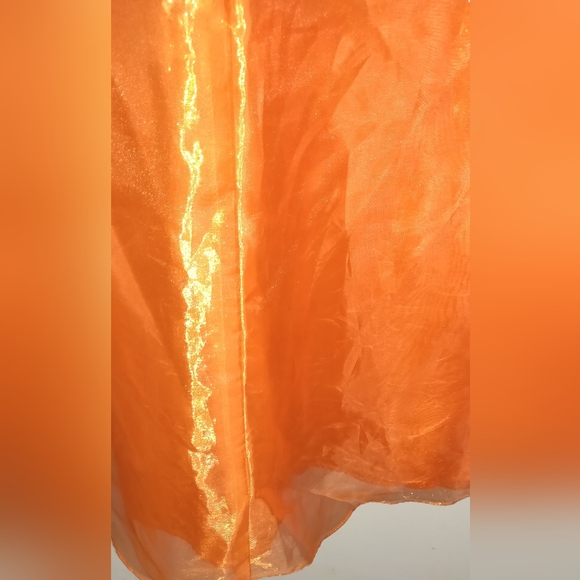 ⬇️REDUCED⬇️ GUNNE SAX Orange Chiffon 2pc Dress Size 9 NWT Vintage FLAWED Jessica - Picture 14 of 16